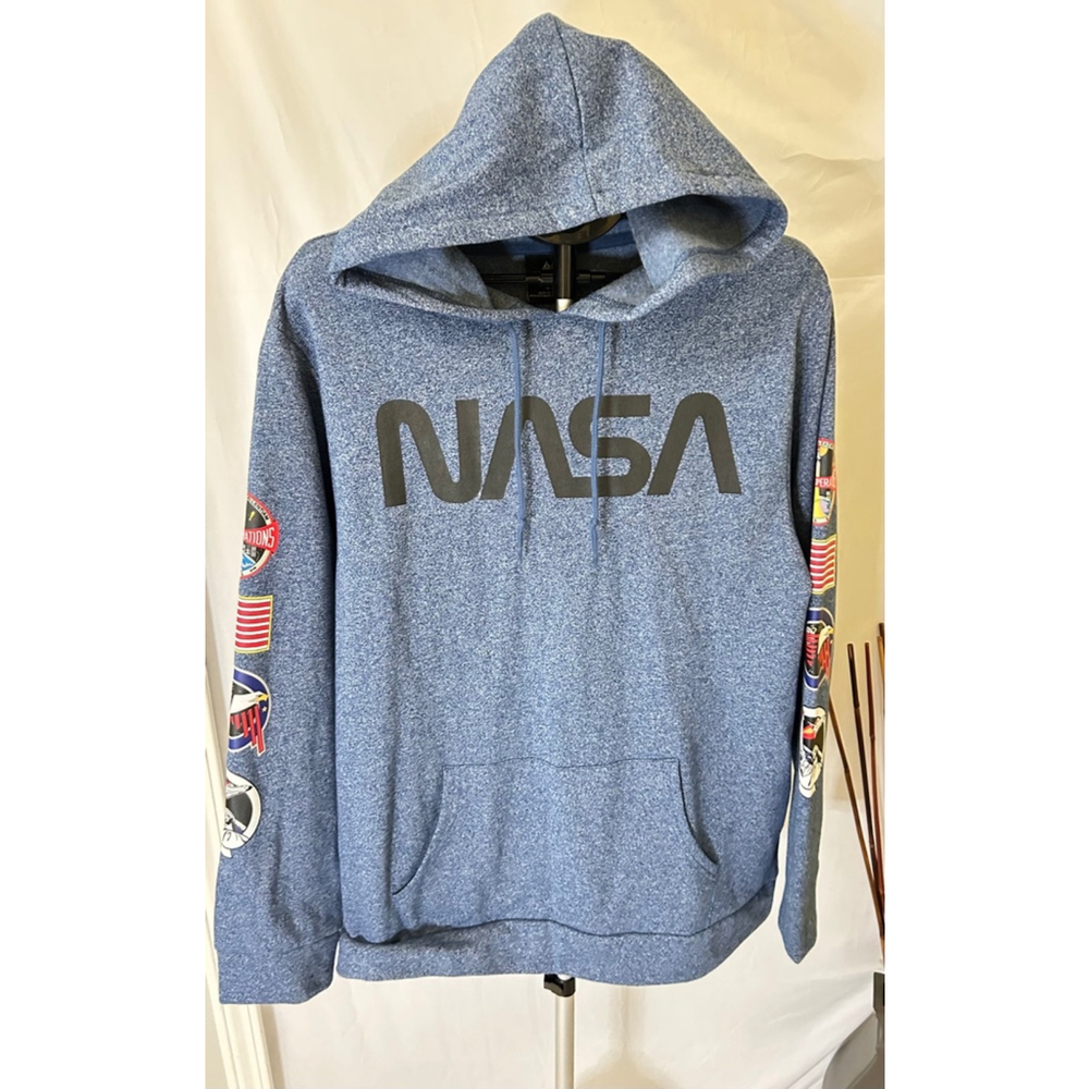 Men's Aldrin Family Foundation NASA Hoodie XL Blue